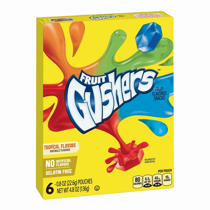 Betty Crocker Fruit Gushers Tropical Flavors 4.8oz (136g)