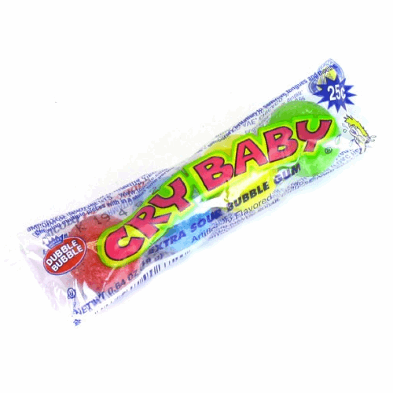 Dubble Bubble Cry Baby Sour Bubble Gum - 4 Ball  (42.2g)